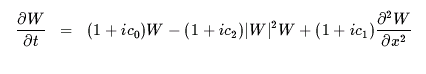 1次元複素TDGL方程式